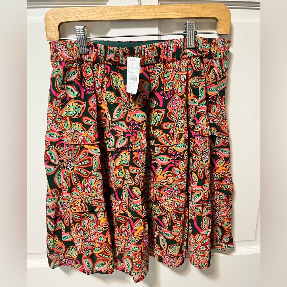 Nwt J. Crew women’s floral tiered lined ruffle skirt size s small new - Picture 3 of 5
